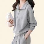 Women's Casual Sportswear Set – Zip-Up Sweatshirt and Pants
