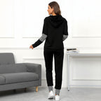 Women's Tracksuit – Spliced Hoodie and Pants