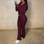 Women's Yoga Set - Long Sleeve Jacket and Tight Leggings