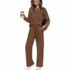 Women's Casual Loose Set – Long Sleeve Top and Pants
