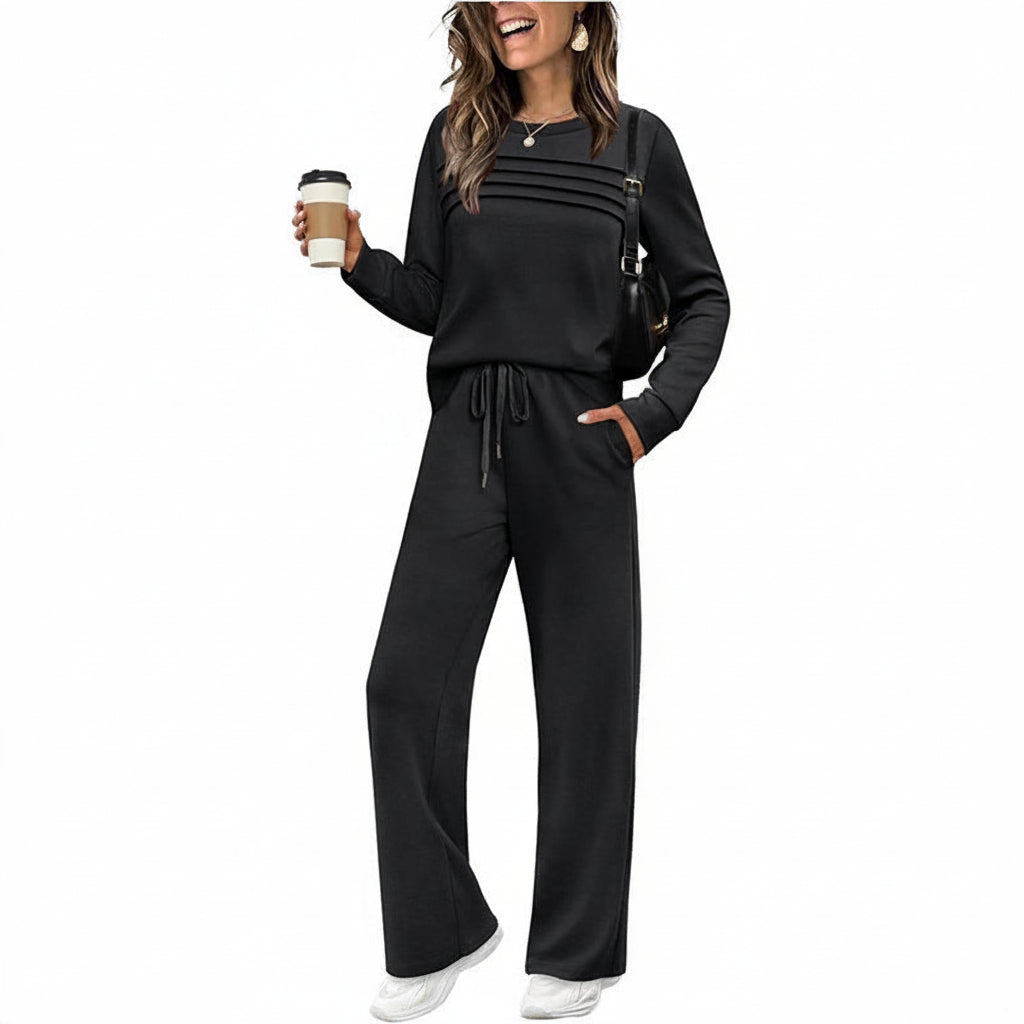 Women's Casual Loose Set – Long Sleeve Top and Pants