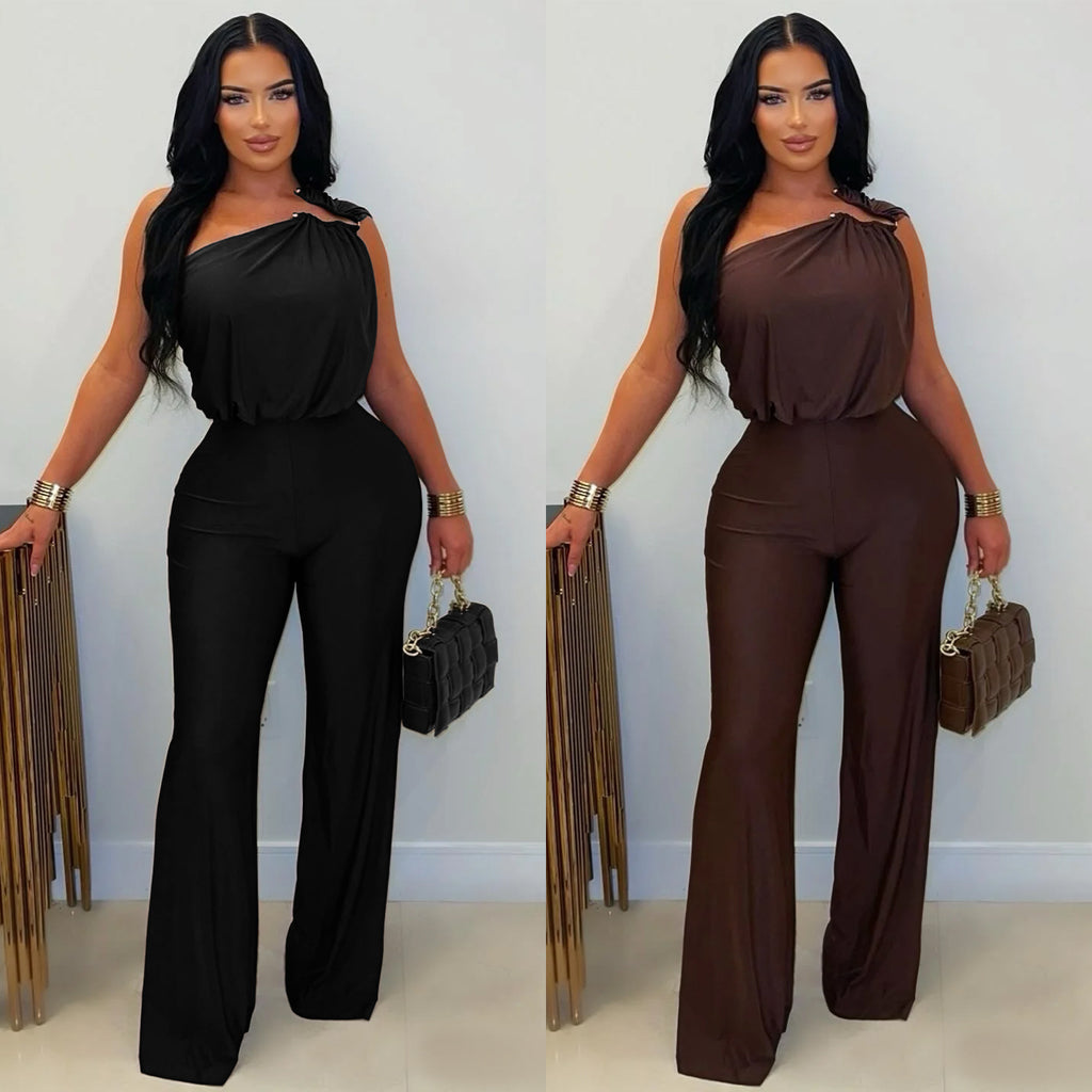 Women's Strapless Wide Leg Elegant Jumpsuit