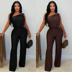 Women's Strapless Wide Leg Elegant Jumpsuit