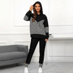 Women's Tracksuit – Spliced Hoodie and Pants