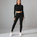 Women's 2-Piece Sport Set – Long Sleeve Top and Matching Leggings | Lynoro