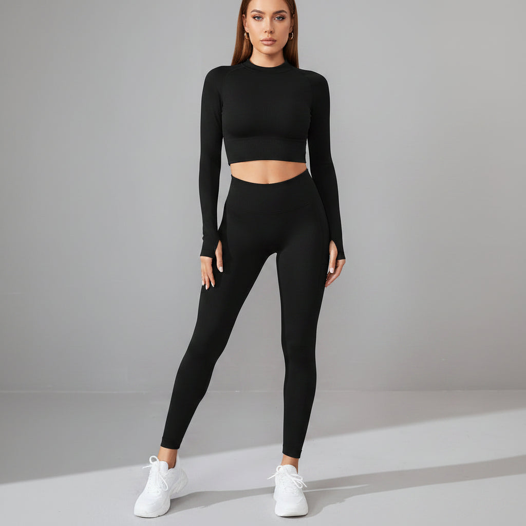 Women's 2-Piece Sport Set – Long Sleeve Top and Matching Leggings | Lynoro