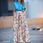 Women's Set – Printed Shirt and Wide-Leg Trousers | Chic Casual Style