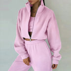 Women's Sportswear Set – Zip-Up Sweatshirt and Pants