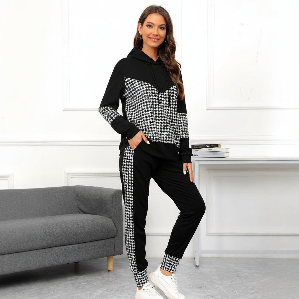 Women's Tracksuit – Spliced Hoodie and Pants