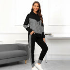 Women's Tracksuit – Spliced Hoodie and Pants