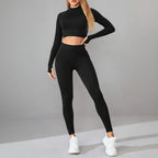 Women's 2-Piece Sport Set – Long Sleeve Top and Matching Leggings | Lynoro