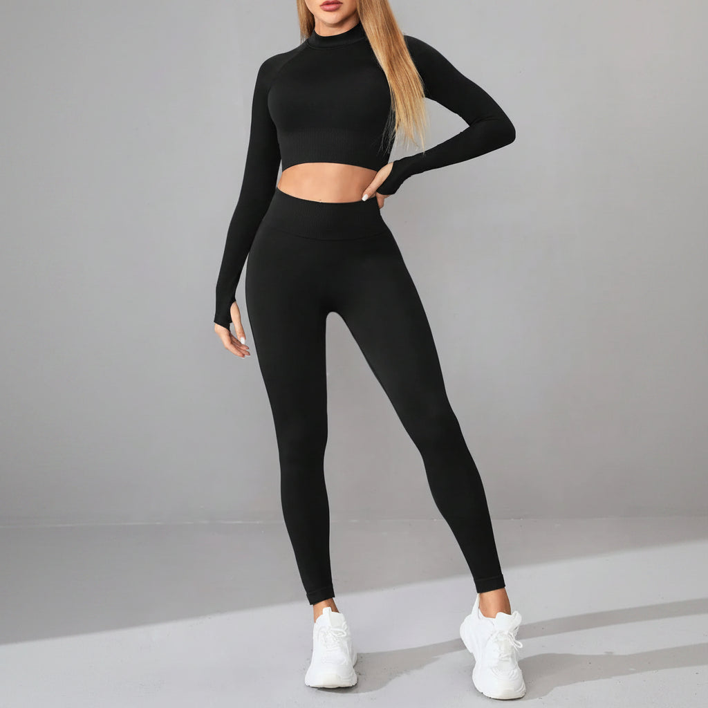Women's 2-Piece Sport Set – Long Sleeve Top and Matching Leggings | Lynoro