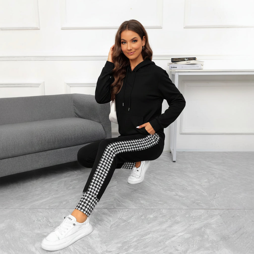 Women's Tracksuit – Spliced Hoodie and Pants