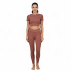 Completo Donna 2 Pezzi - Top Maniche Corte Aderente e Pantaloni Lunghi