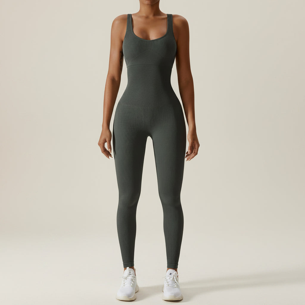 Women's Seamless Yoga Jumpsuit – Fitted Sports Jumpsuit