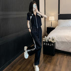 Women's 2-Piece Set – Short-Sleeve Top and Wide-Leg Pants