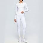 Women's Fitted Sports Set – Long Sleeve Top and Leggings