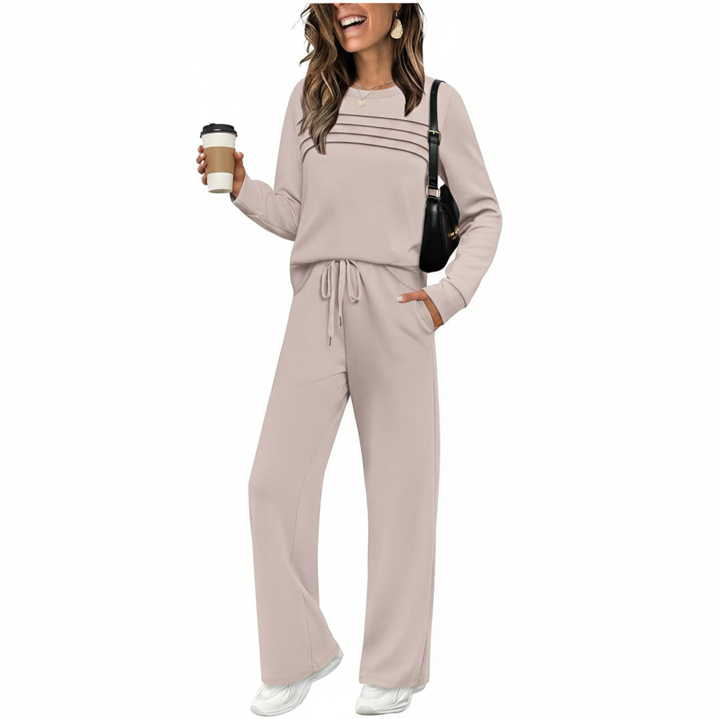 Women's Casual Loose Set – Long Sleeve Top and Pants