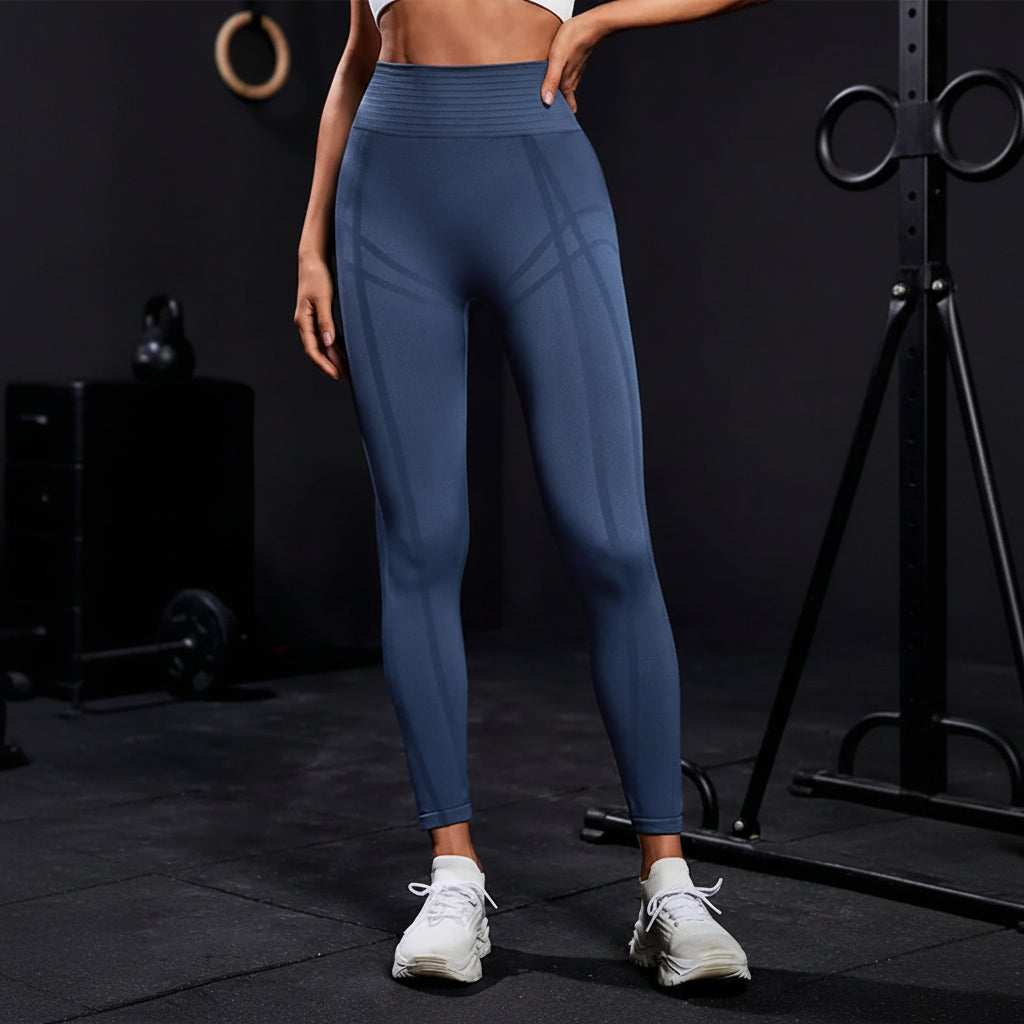 Women's High-Waisted Sports Leggings – Wide Waistband