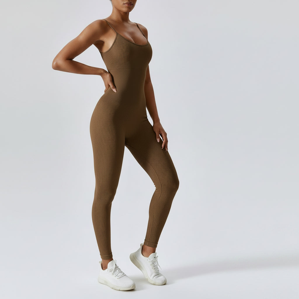 Women's Seamless Yoga Jumpsuit – Fitted Sports Jumpsuit