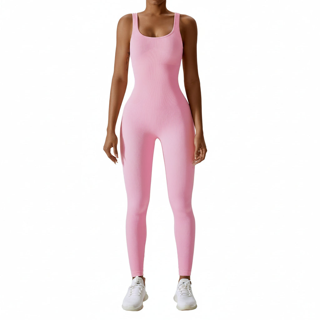 Women's Seamless Yoga Jumpsuit – Fitted Sports Jumpsuit