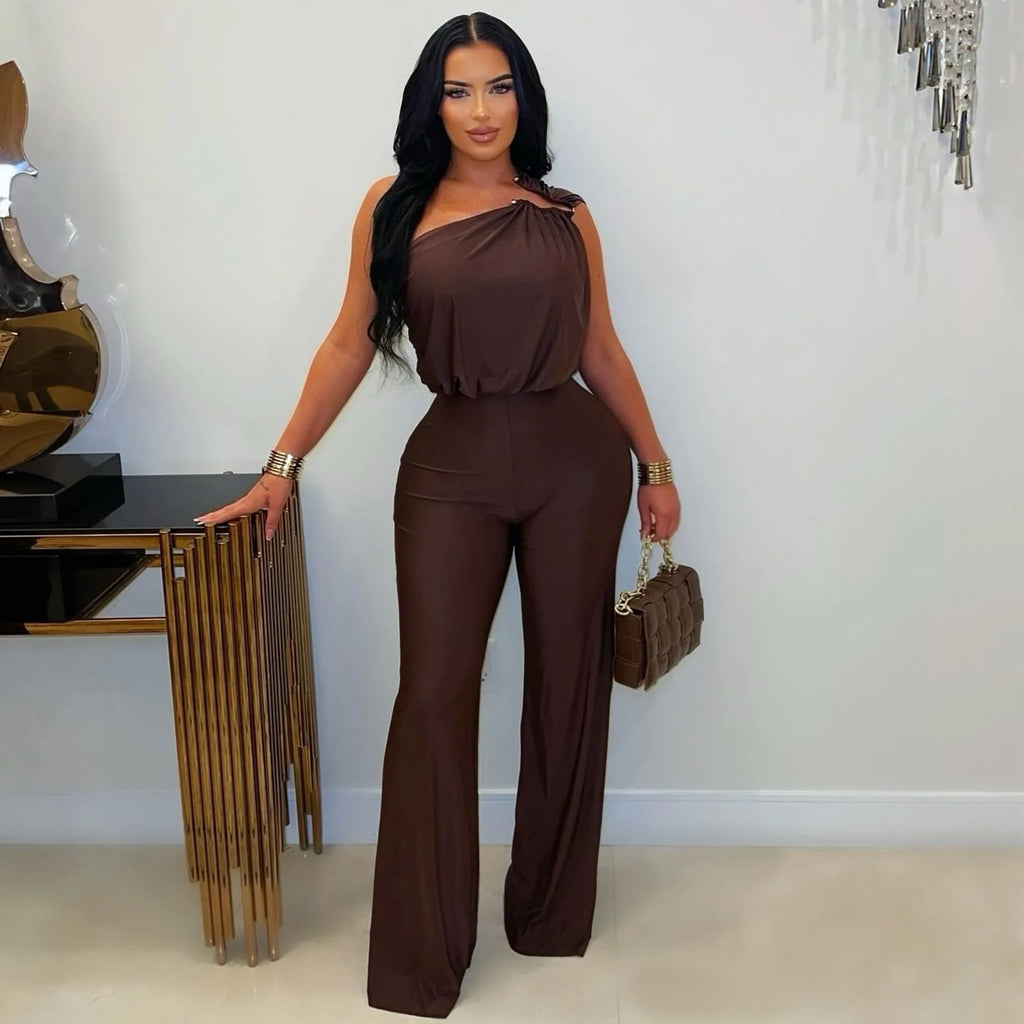 Women's Strapless Wide Leg Elegant Jumpsuit
