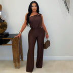 Women's Strapless Wide Leg Elegant Jumpsuit