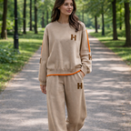 Women's Casual Sport Set – Crew Neck Top and Sweatpants