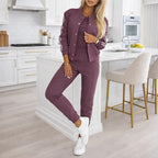 Women's 3-Piece Office Style Suit - Vest, Jacket, and High-Waisted Pencil Pants