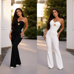 Completo Donna 2 Pezzi - Top Senza Maniche e Pantaloni Lunghi Elegante