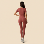 Completo Donna 2 Pezzi - Top Maniche Corte Aderente e Pantaloni Lunghi