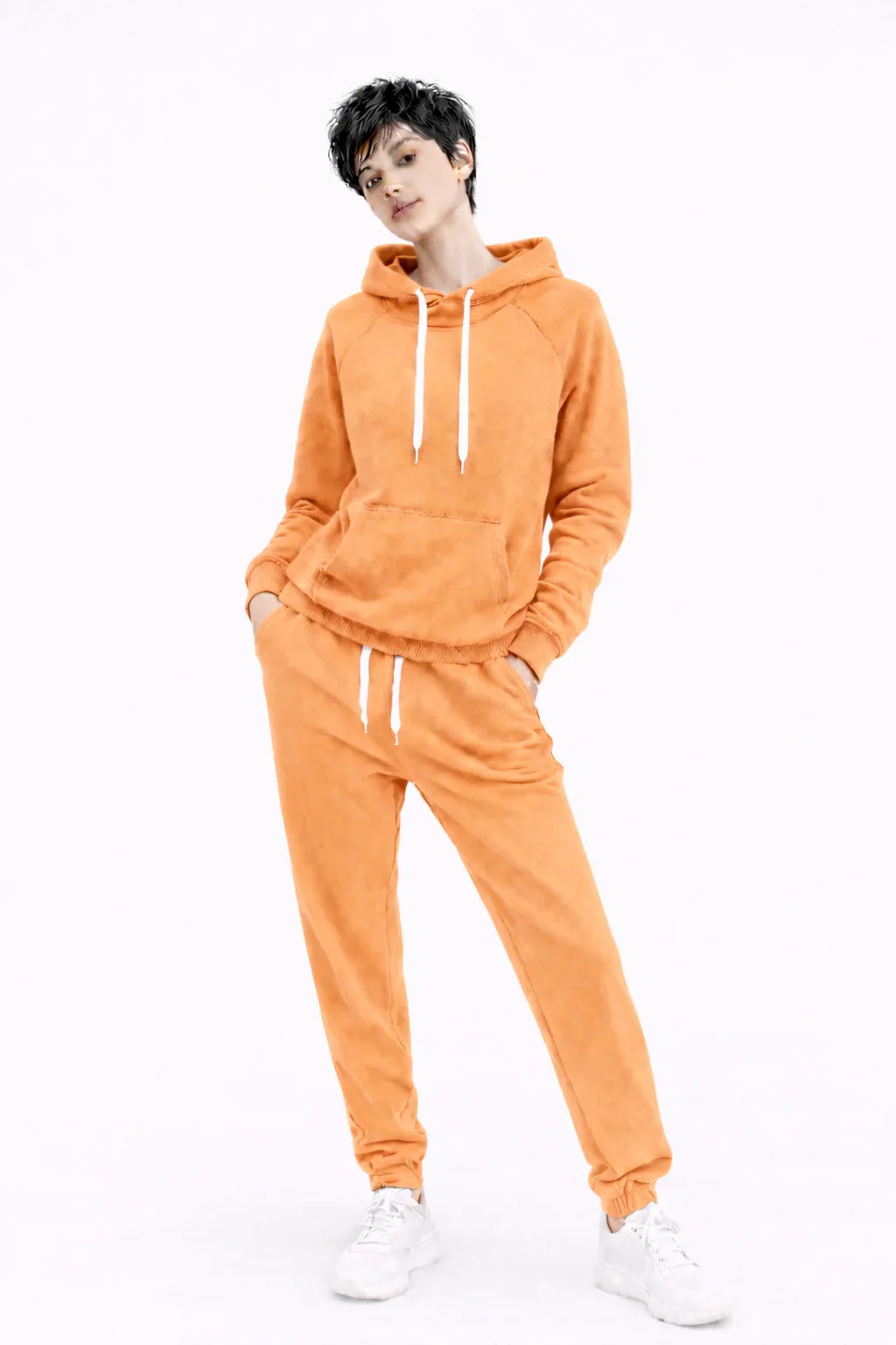 Completo Donna 2 Pezzi - Felpa con Cappuccio e Pantaloni Tuta Casual Plus Size