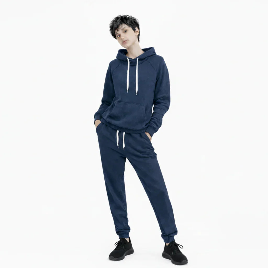 Completo Donna 2 Pezzi - Felpa con Cappuccio e Pantaloni Tuta Casual Plus Size