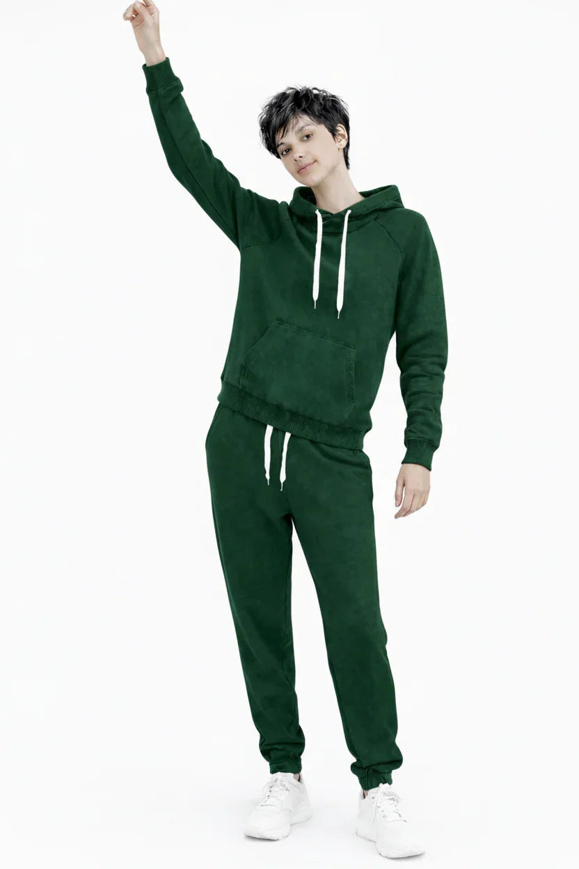 Completo Donna 2 Pezzi - Felpa con Cappuccio e Pantaloni Tuta Casual Plus Size