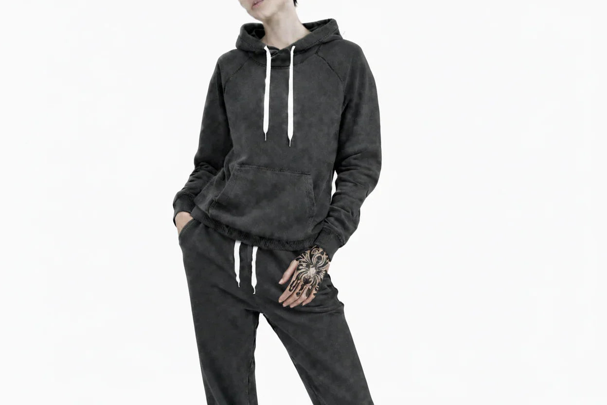 Completo Donna 2 Pezzi - Felpa con Cappuccio e Pantaloni Tuta Casual Plus Size