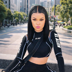 Women's Long Sleeve Crop Top Digital Print Streetwear | Lynoro