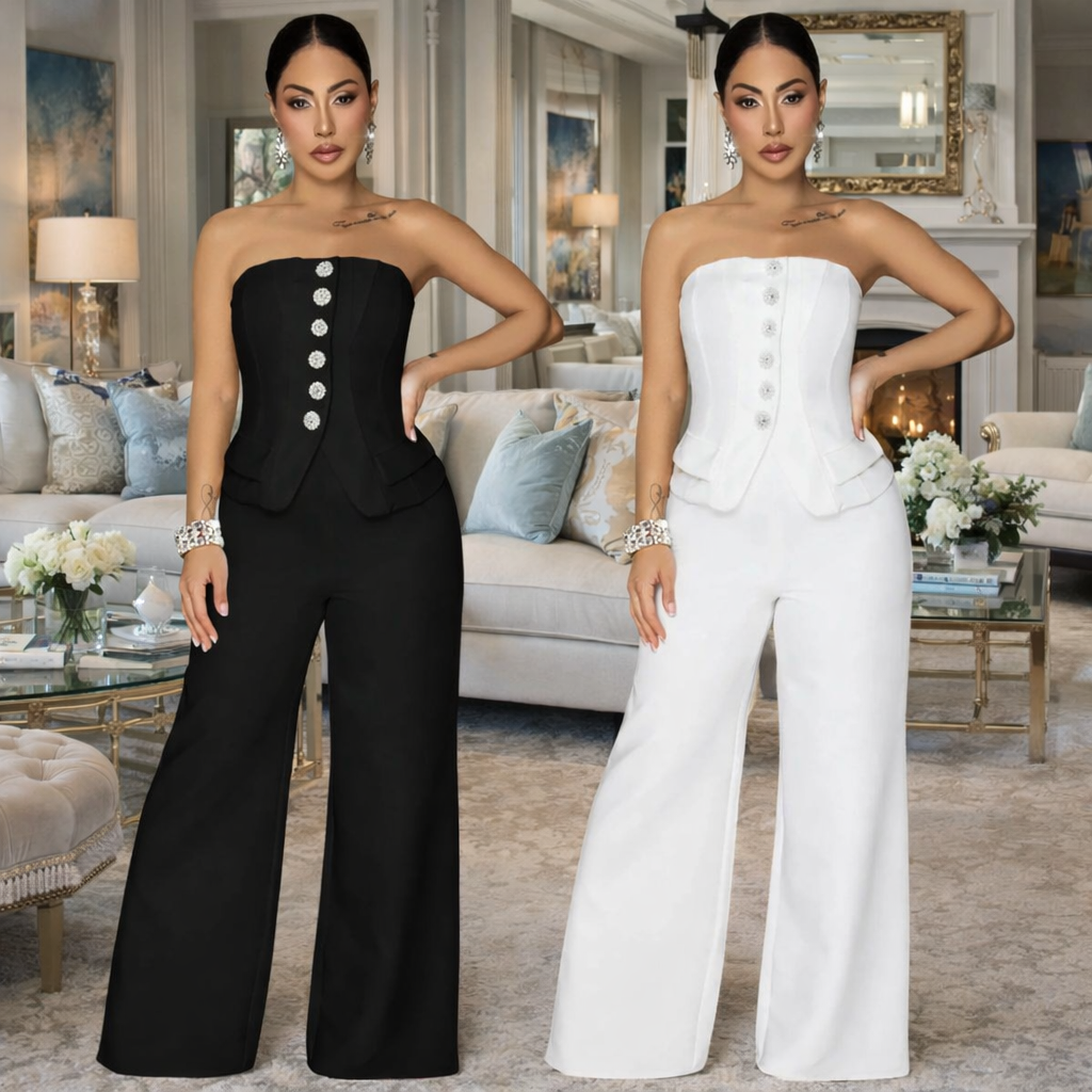 Women's Elegant Jumpsuit - Long Backless Jumpsuit