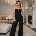 Women's Elegant Jumpsuit - Long Backless Jumpsuit