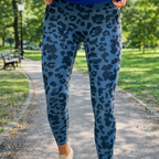 Women's Green Leopard Print Sports Leggings – Fitness and Yoga | Lynoro