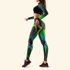 Women's Printed Yoga Leggings - Colorful Fitness and Dance