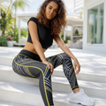 Women's Printed Yoga Leggings - Colorful Fitness and Dance