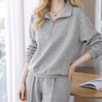 Women's Casual Sportswear Set – Zip-Up Sweatshirt and Pants
