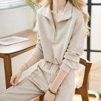 Women's Casual Sportswear Set – Zip-Up Sweatshirt and Pants
