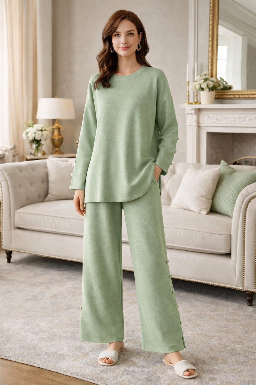 Completo Casual Donna 2 Pezzi - Maglia e Pantaloni