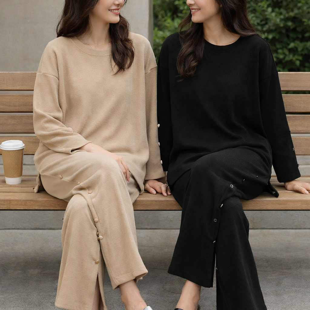 Completo Casual Donna 2 Pezzi - Maglia e Pantaloni