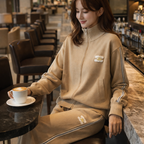 Women's Viscose Tracksuit – Zip-Up Sweatshirt and Trousers