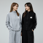 Women's Viscose Tracksuit – Zip-Up Sweatshirt and Trousers