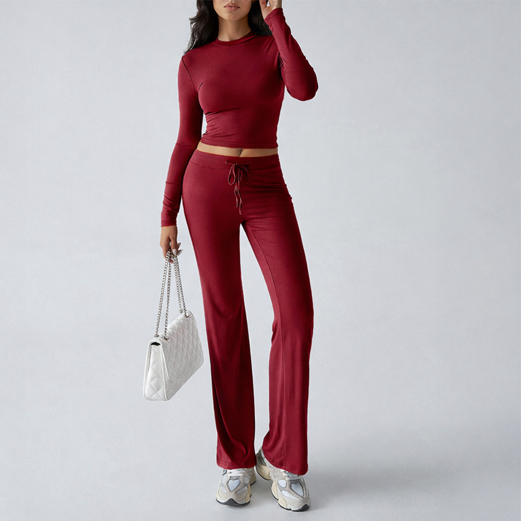 Women's Sports Set - Yoga Top and Pants