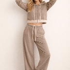 Women's Full Zip Hoodie and Straight Leg Pants Set