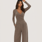 Women's Long Sleeve Sports Set - 2 Piece Outfit